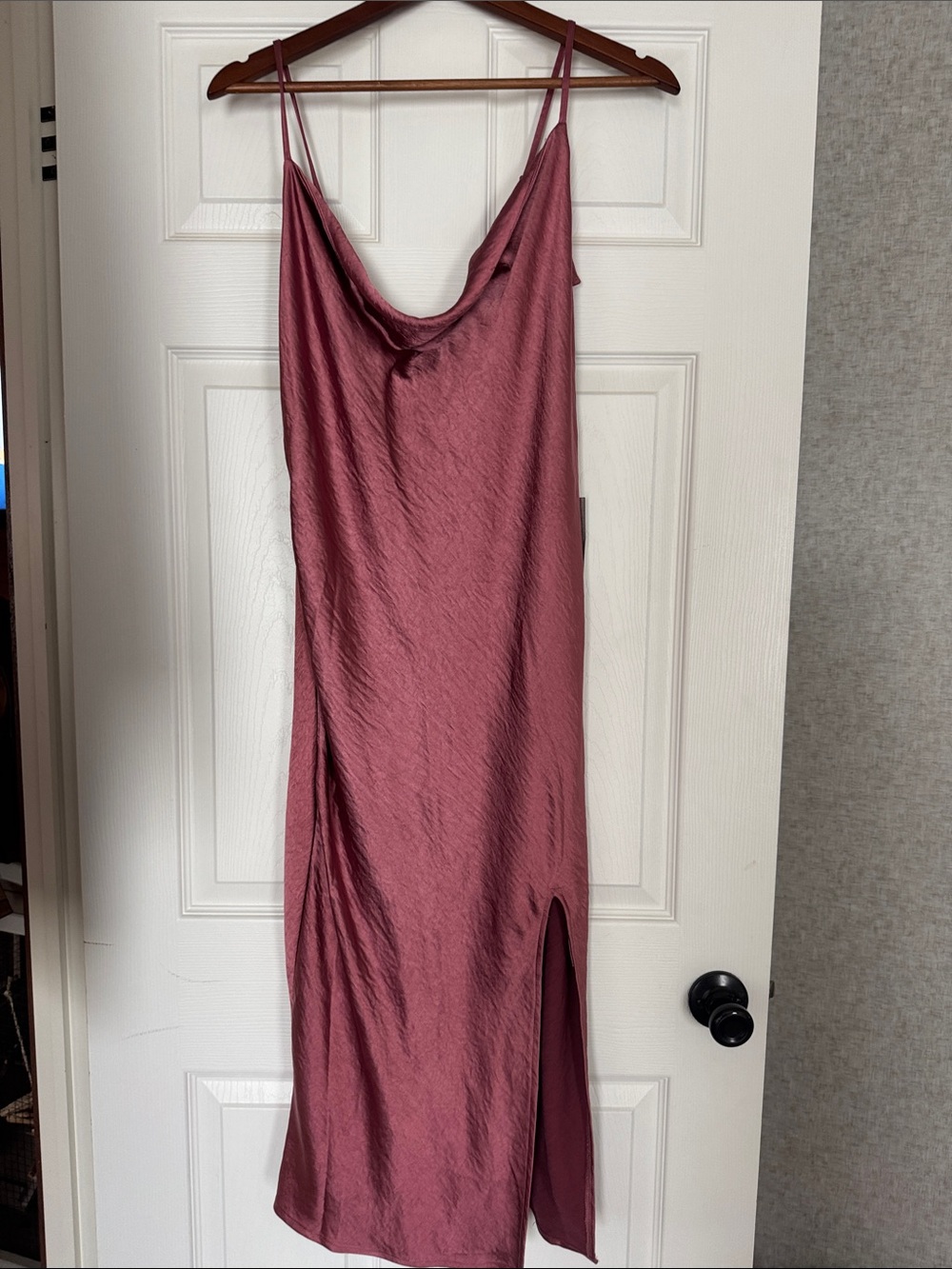 Slip Cowl Neck Maxi Dress in Mauve